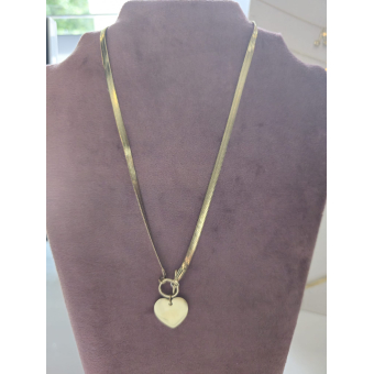 ketting plat hart